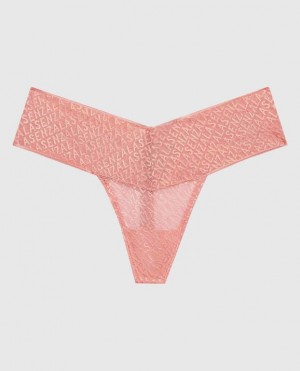 Women's La Senza Thong Panty Underwear Strawberry Ice | wFa7kv1W