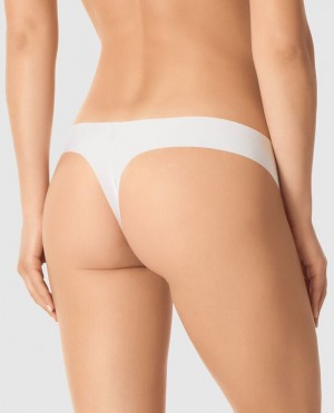 Women's La Senza Thong Panty Underwear White | nocvYatS