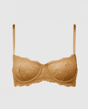 Women's La Senza Unlined Balconette Bras Gold | qvWMN2os