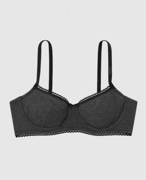 Women's La Senza Unlined Balconette Bras Black | GPG0w5De