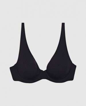 Women's La Senza Unlined Microfiber Bras Black | E1kdOAD6