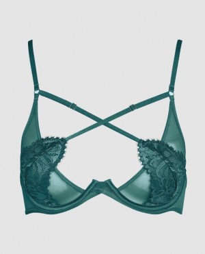 Women's La Senza Unlined Strappy Bra Lingerie Tidal Turq | 8FP01t6q