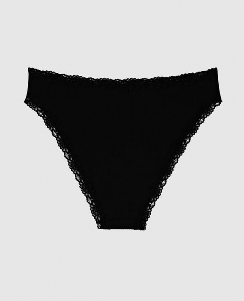 Women's La Senza Bikini Panty Underwear Black | DFyHBUSR