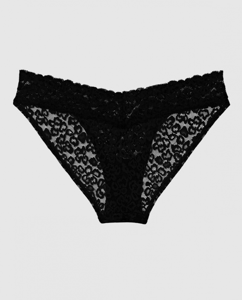 Women's La Senza Bikini Panty Underwear Black | s1cTMlnh