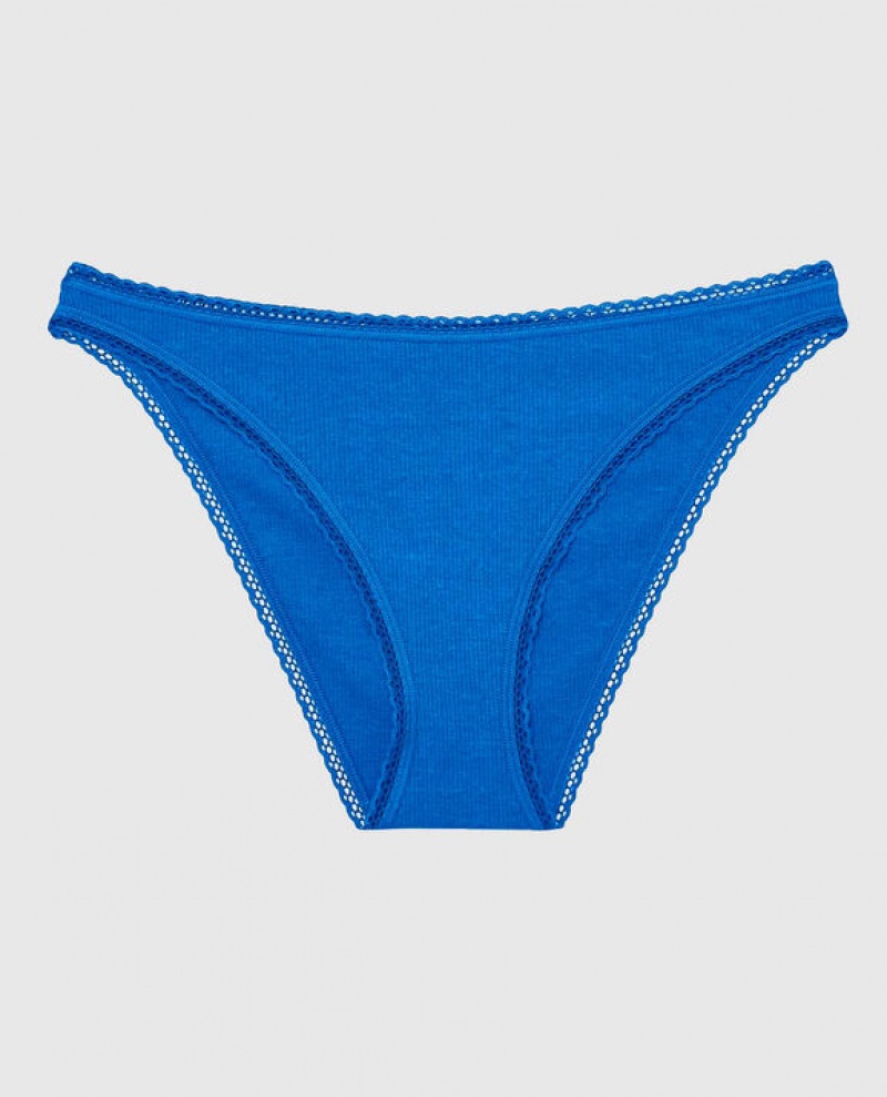 Women\'s La Senza Bikini Panty Underwear Deep Blue | 97q95r97