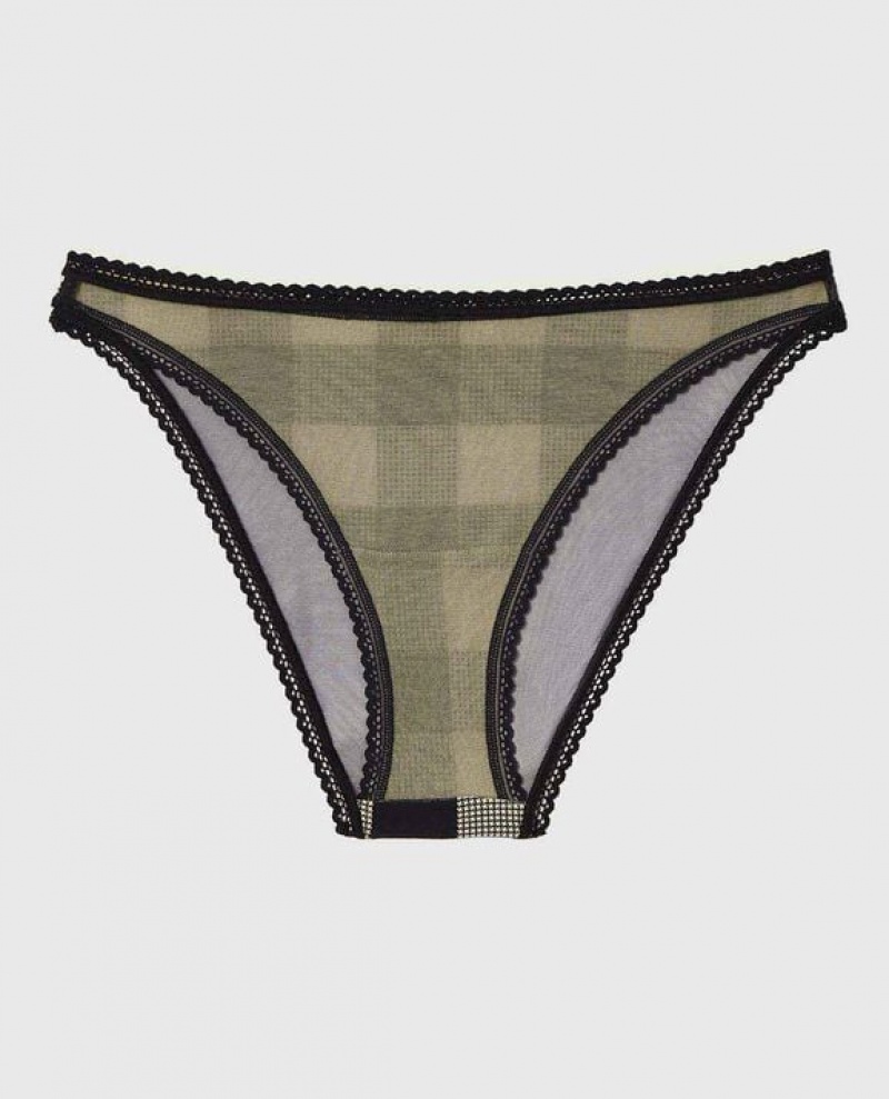 Women's La Senza Bikini Panty Underwear Festive Check | XacRX7z3