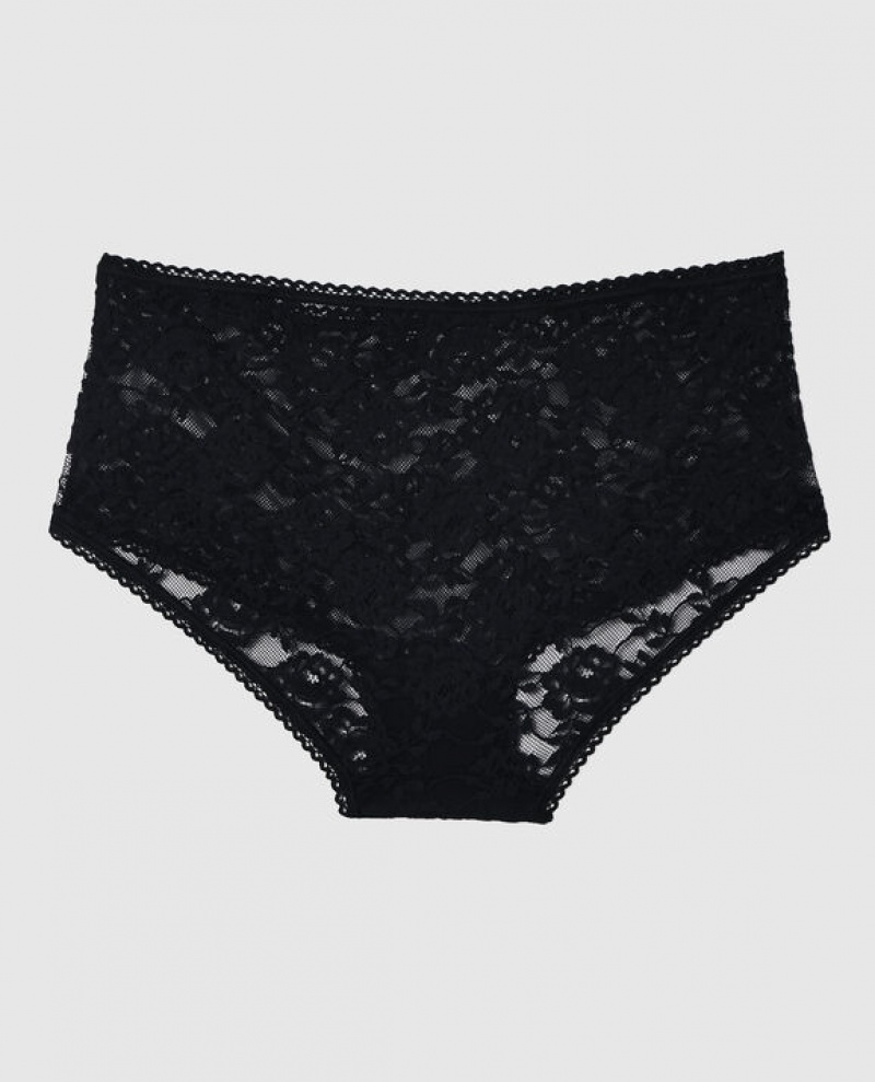 Women's La Senza Boyshort Panty Underwear Black | 6BjewiX2