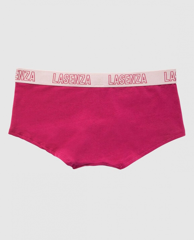 Women's La Senza Boyshort Panty Underwear Fuchsia | ABeaBZeI