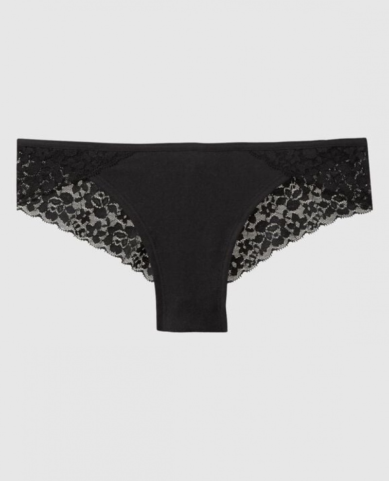 Women\'s La Senza Cheeky Panty Underwear Black | XLvmxCs2