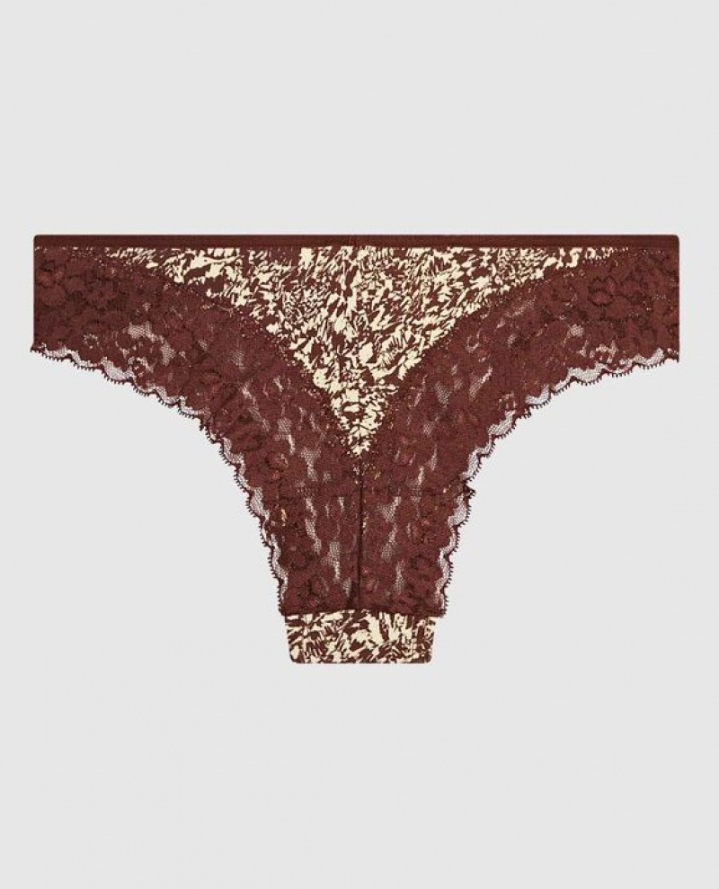 Women's La Senza Cheeky Panty Underwear Brown | hF42HxTD