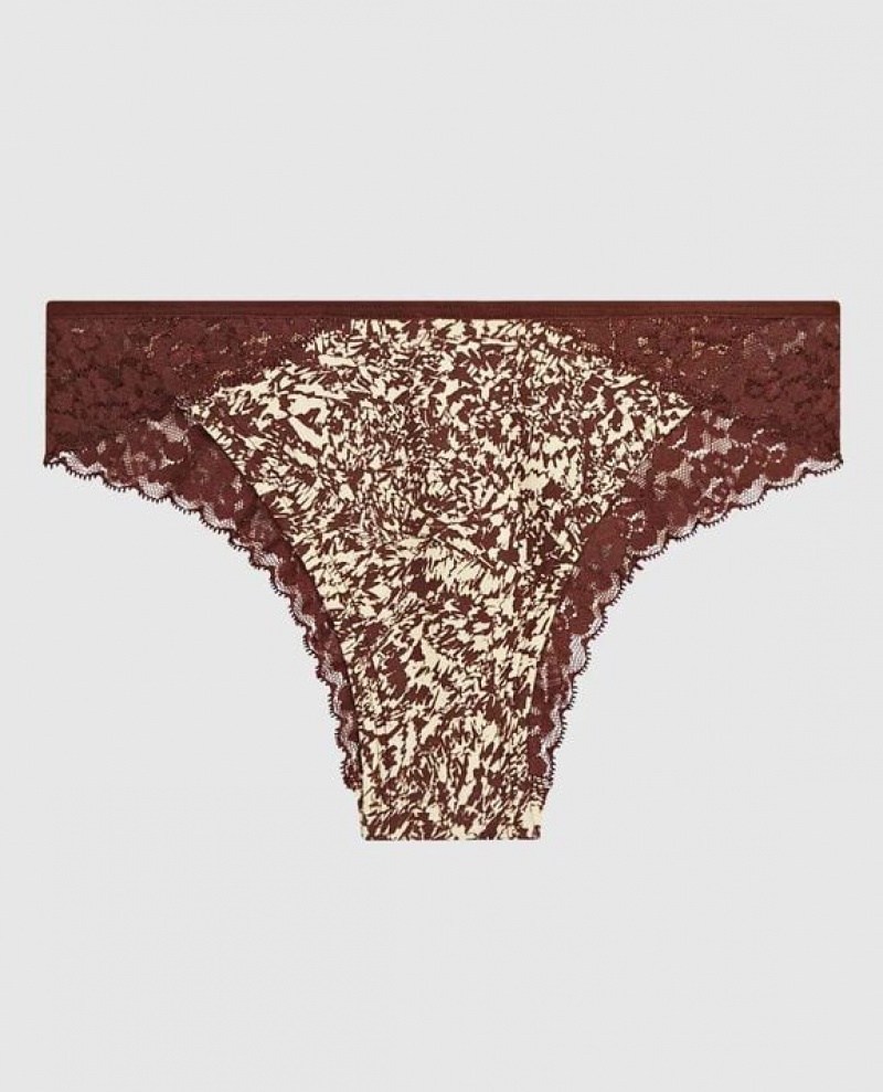 Women\'s La Senza Cheeky Panty Underwear Brown | hF42HxTD