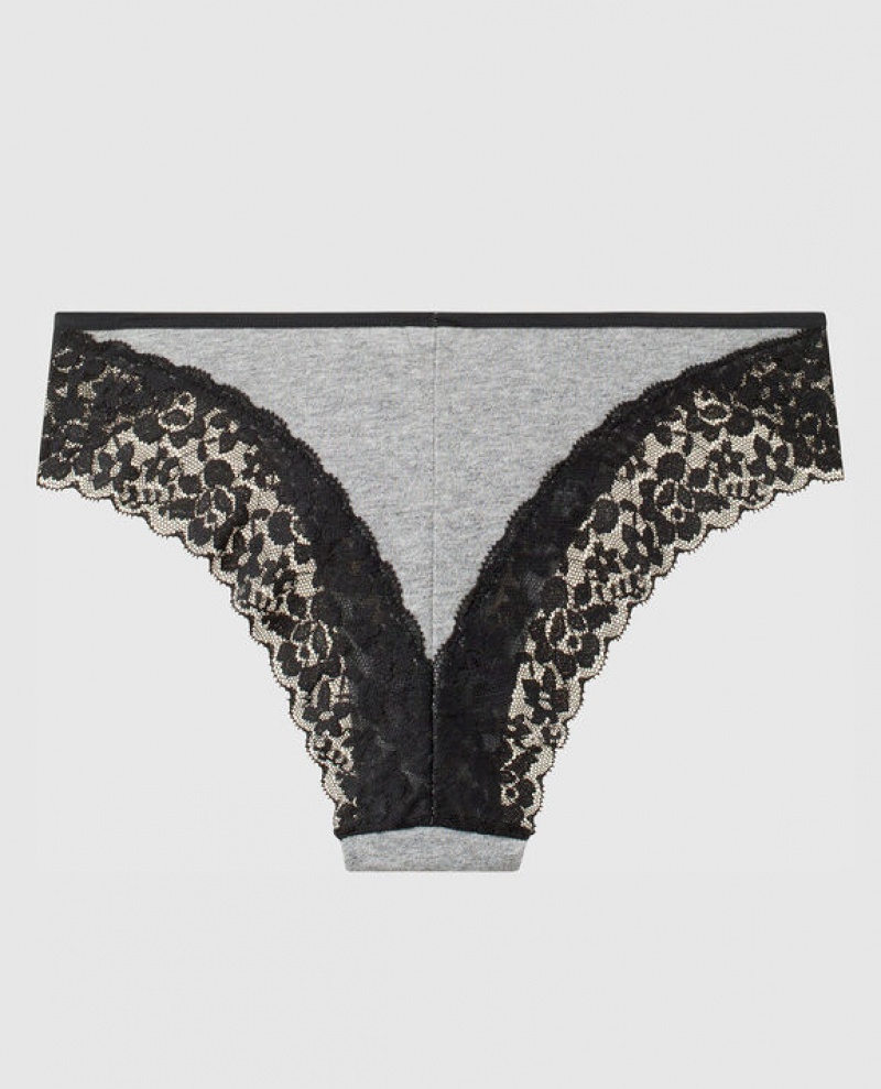 Women's La Senza Cheeky Panty Underwear Grey | QC5OmXBg