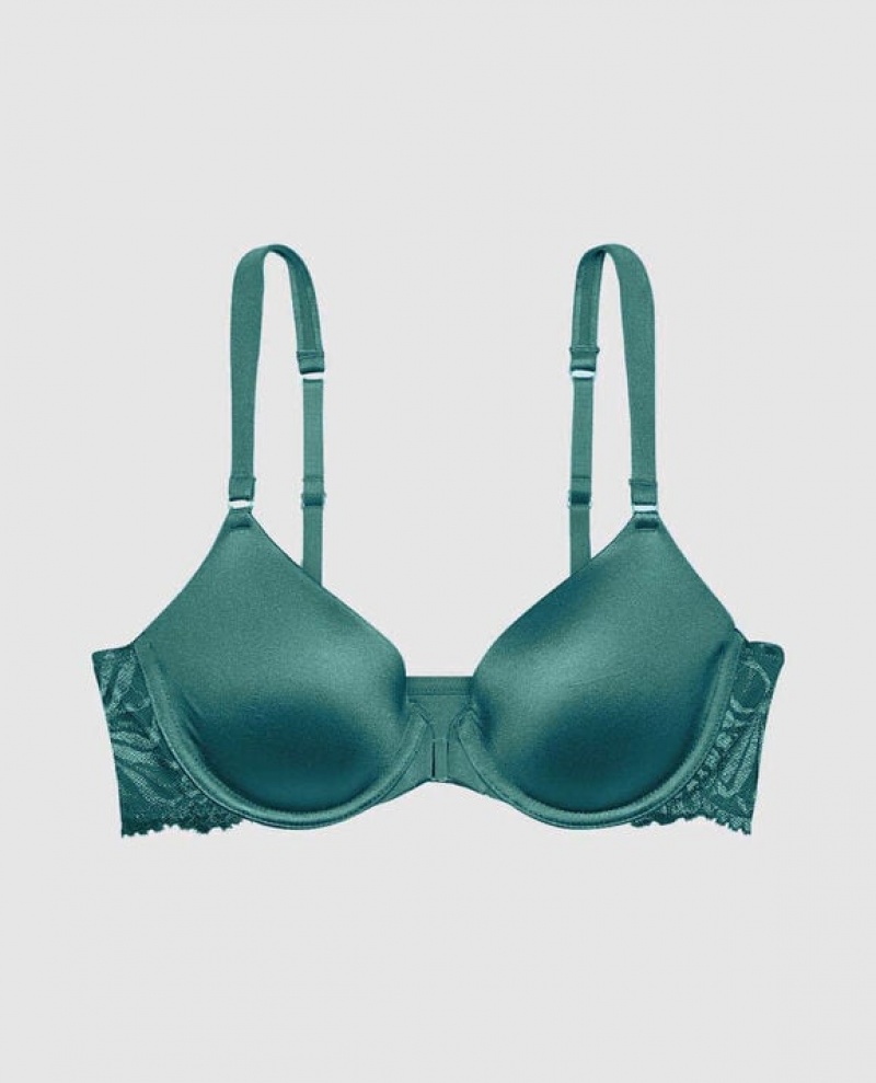 Women\'s La Senza Front-Close Full Coverage Bras Tidal Turq | t89ULYlb