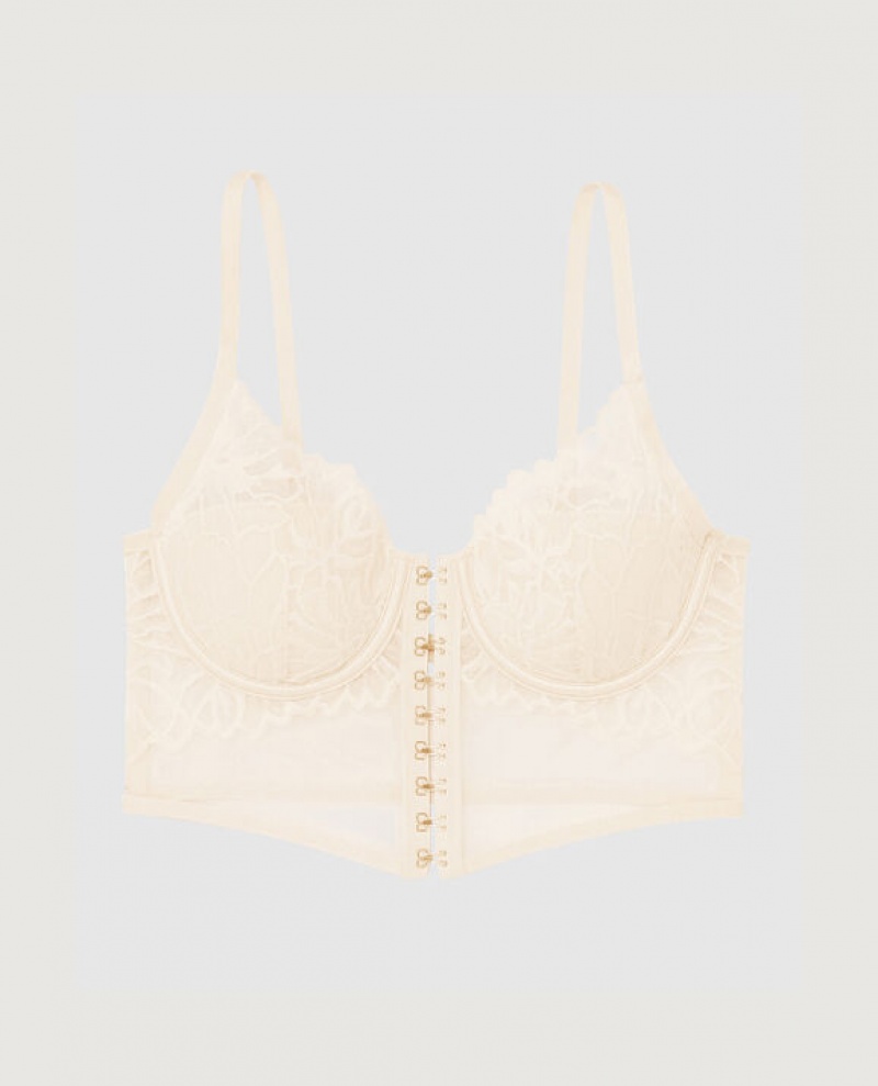 Women\'s La Senza Front-Close Top Bras Pearl | pNCVwg8i