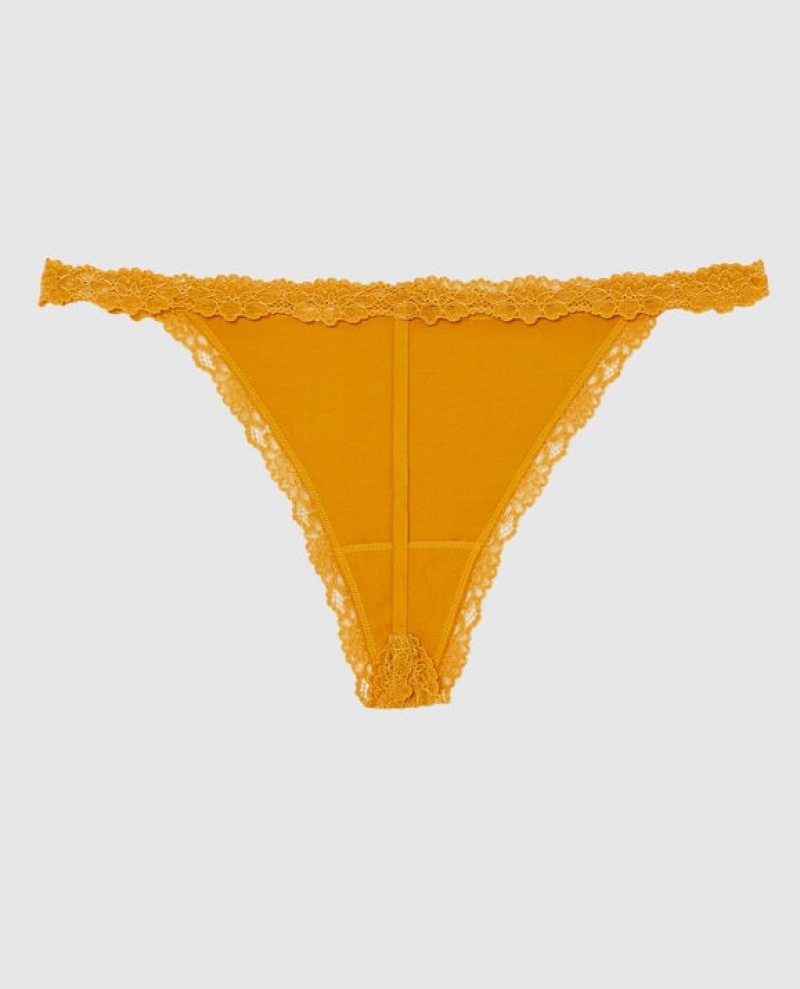 Women's La Senza G-String Panty Underwear Limonite | 5uNKpWbZ