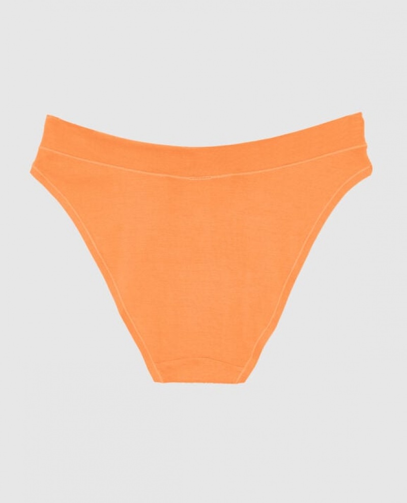 Women's La Senza High Leg Bikini Panty Underwear Apricot | 07tqmSCG