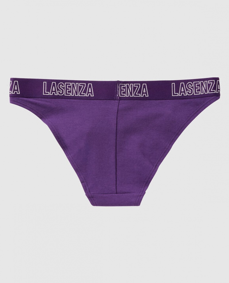 Women's La Senza High Leg Cheeky Panty Underwear Purple | OQ2bmEVi