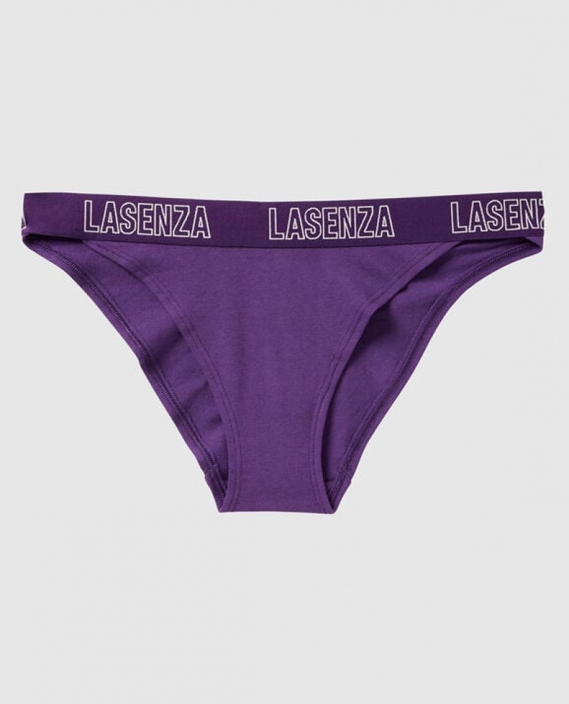 Women\'s La Senza High Leg Cheeky Panty Underwear Purple | OQ2bmEVi