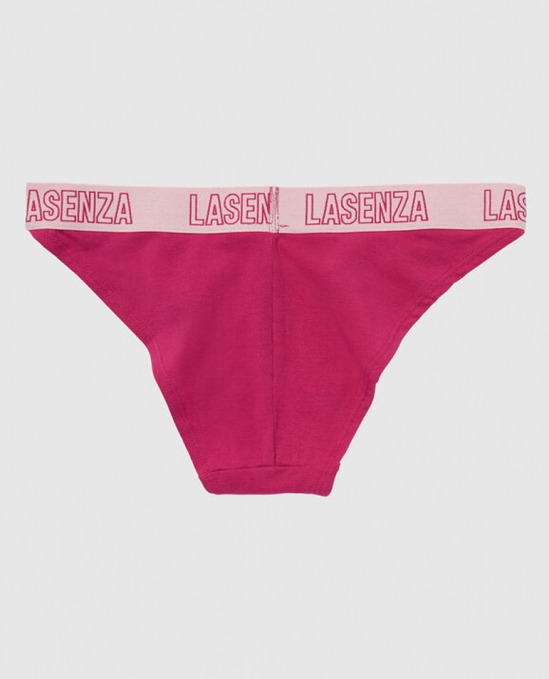 Women's La Senza High Leg Cheeky Panty Underwear Fuchsia | GmePuLZx