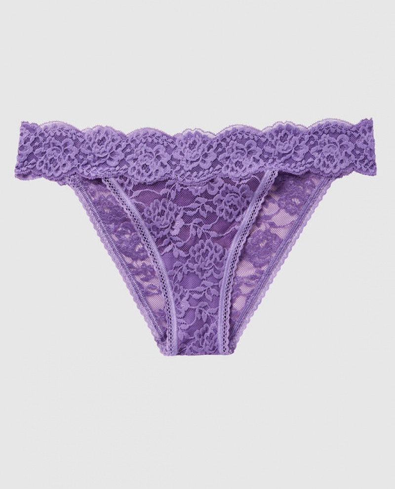 Women\'s La Senza High Leg Cheeky Panty Underwear Purple | udhQOfmx