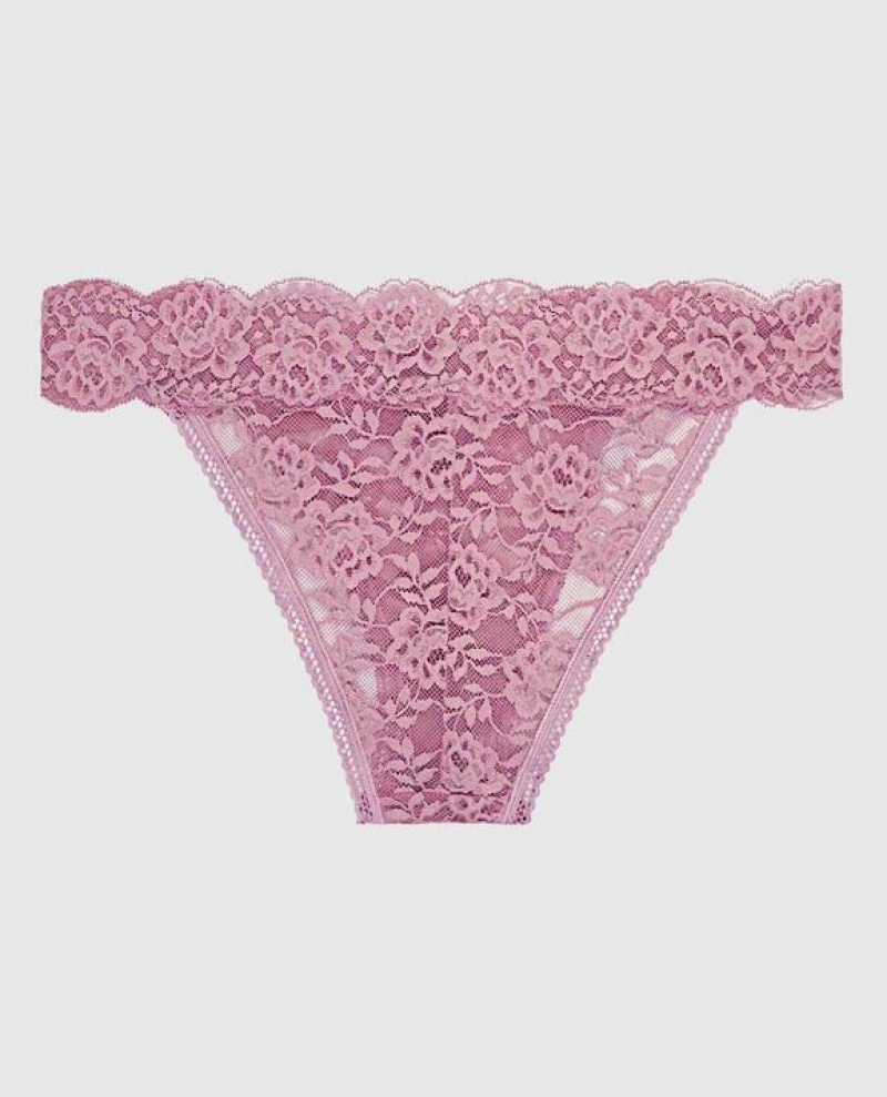 Women's La Senza High Leg Cheeky Panty Underwear Rosecrush | pkberMto