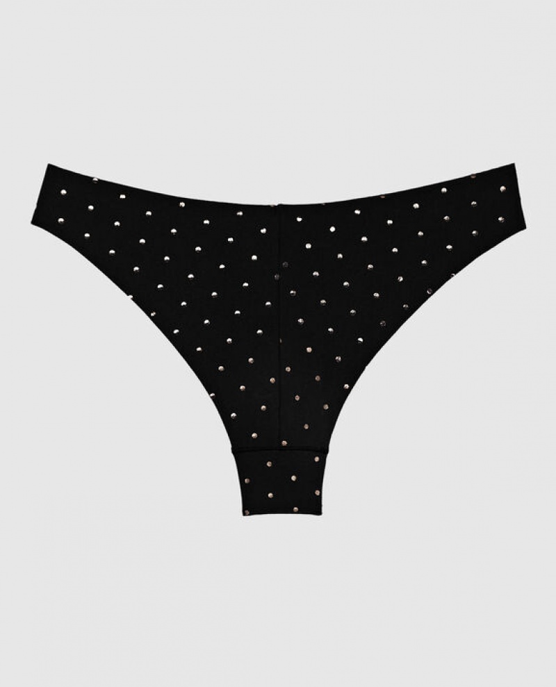 Women's La Senza High Leg Cheeky Panty Underwear Black | Gipr14fM