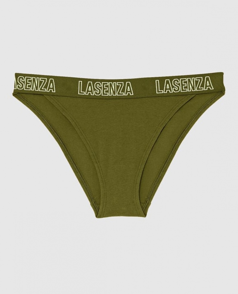 Women\'s La Senza High Leg Cheeky Panty Underwear Avocado | 8QAqw02e