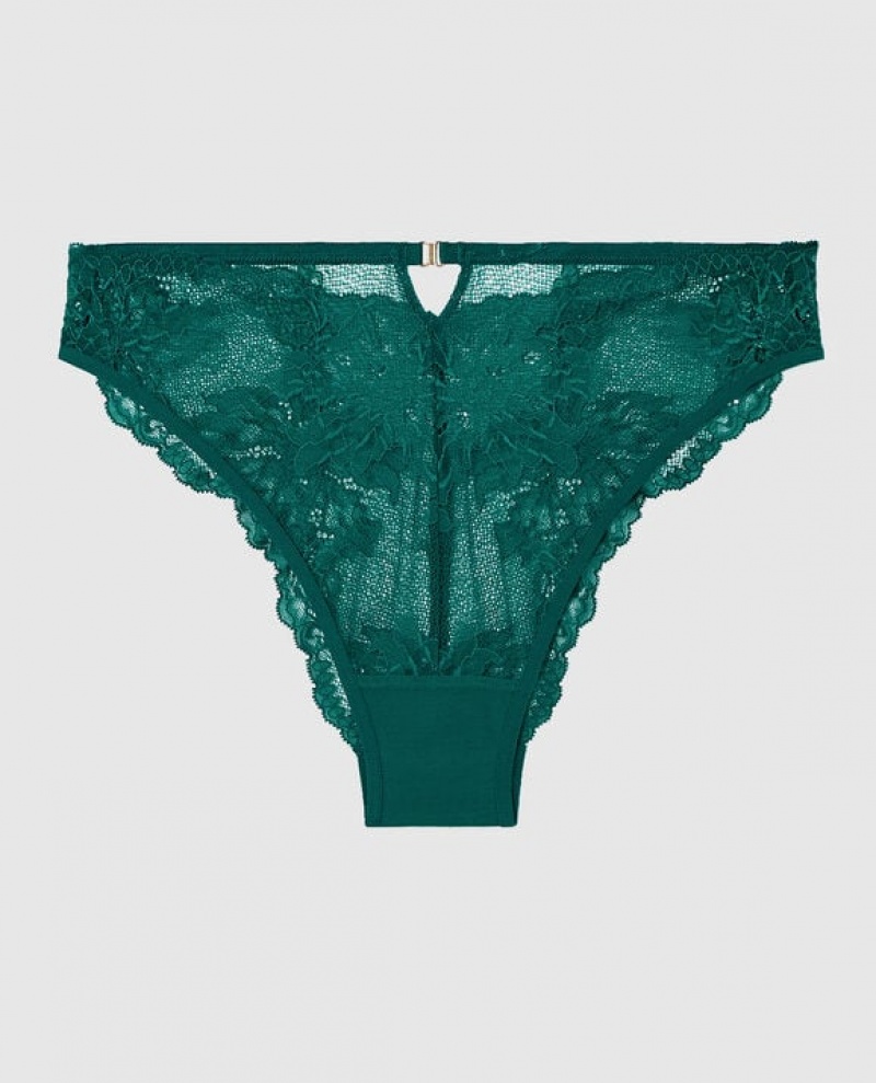 Women\'s La Senza High Waist Cheeky Panty Underwear Green | VoPxmMNf