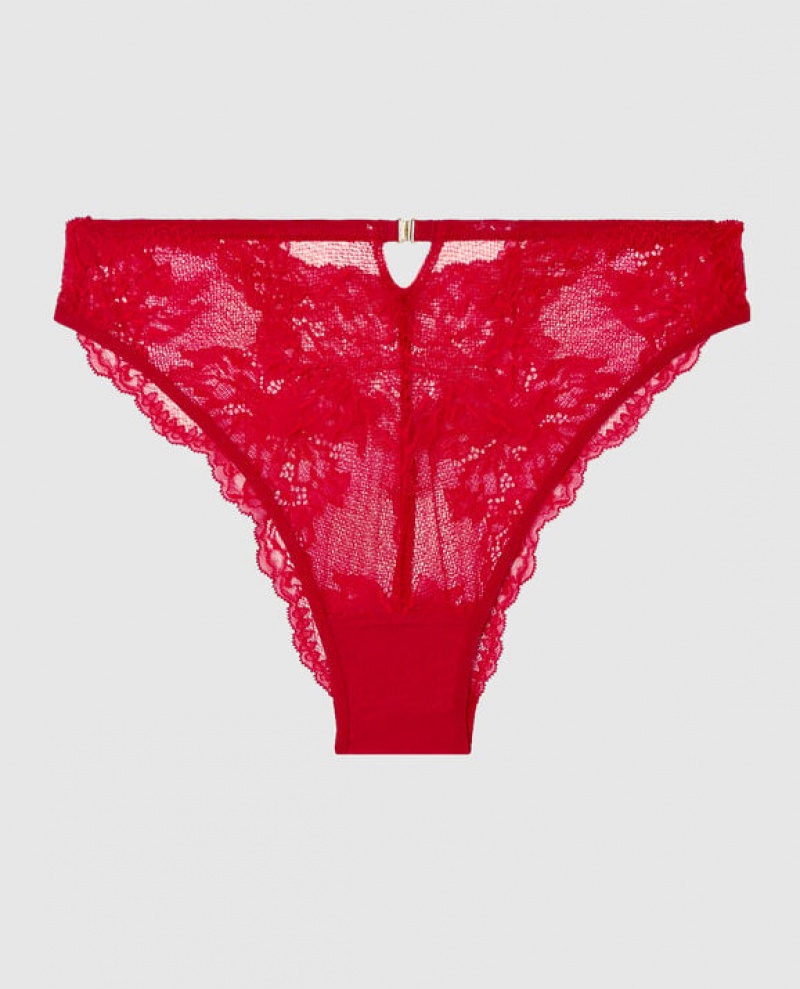 Women\'s La Senza High Waist Cheeky Panty Underwear Red | mEzXsw9u