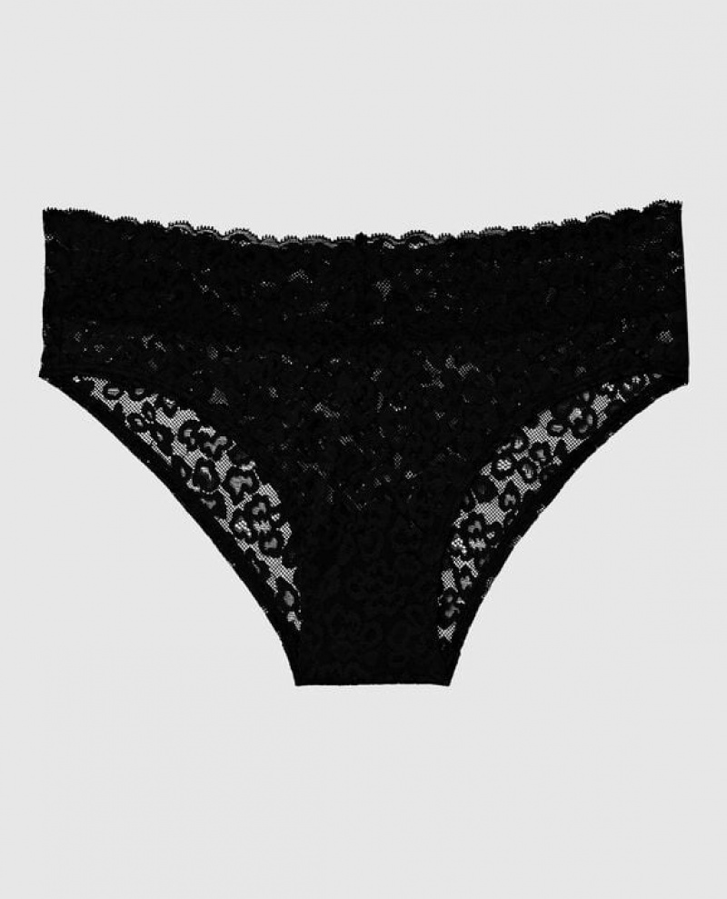 Women\'s La Senza Hipster Panty Underwear Black | 8sq8RZQP