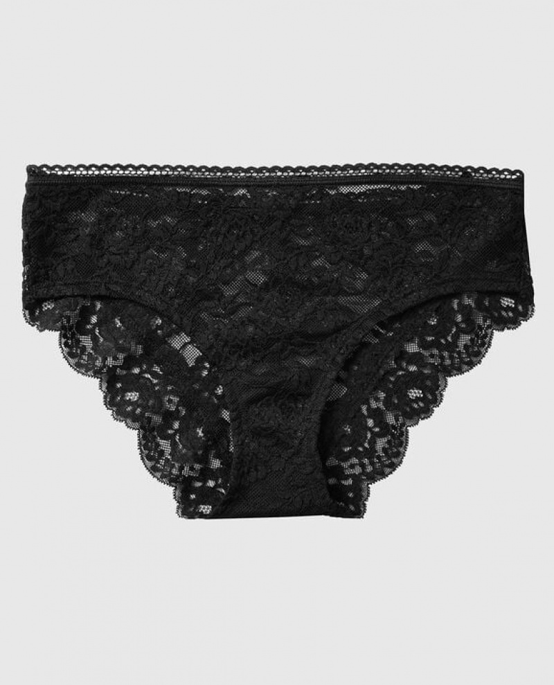 Women\'s La Senza Hipster Panty Underwear Black | QHH81LYk