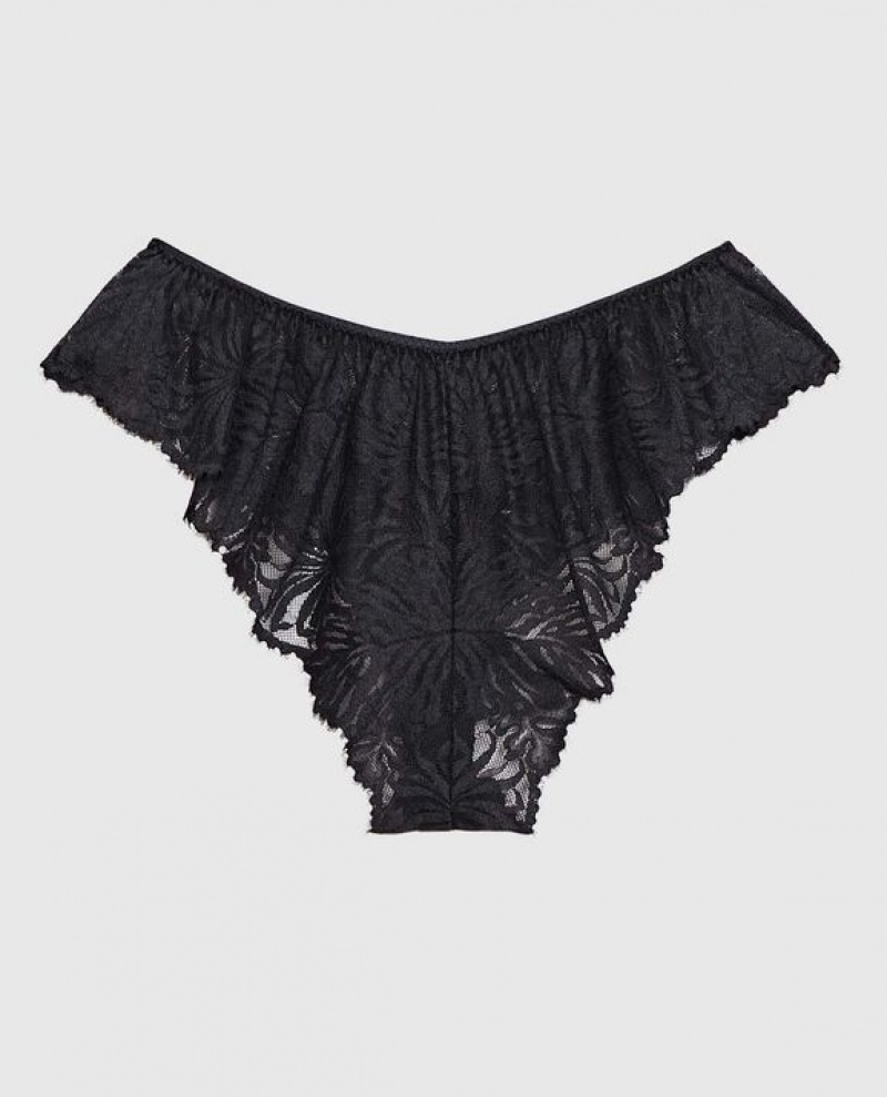 Women's La Senza Lace Cheeky Panty Lingerie Black | XpRgfif5