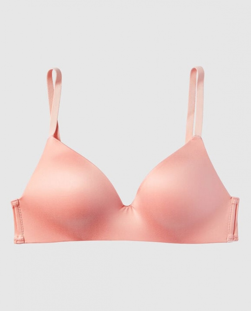 Women\'s La Senza Light Push Up Wireless Bras Pink | uw0075aI