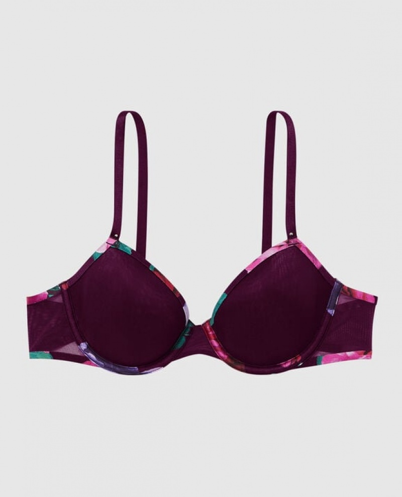 Women\'s La Senza Lightly Lined Demi Bras Purple | z2bQmwrm