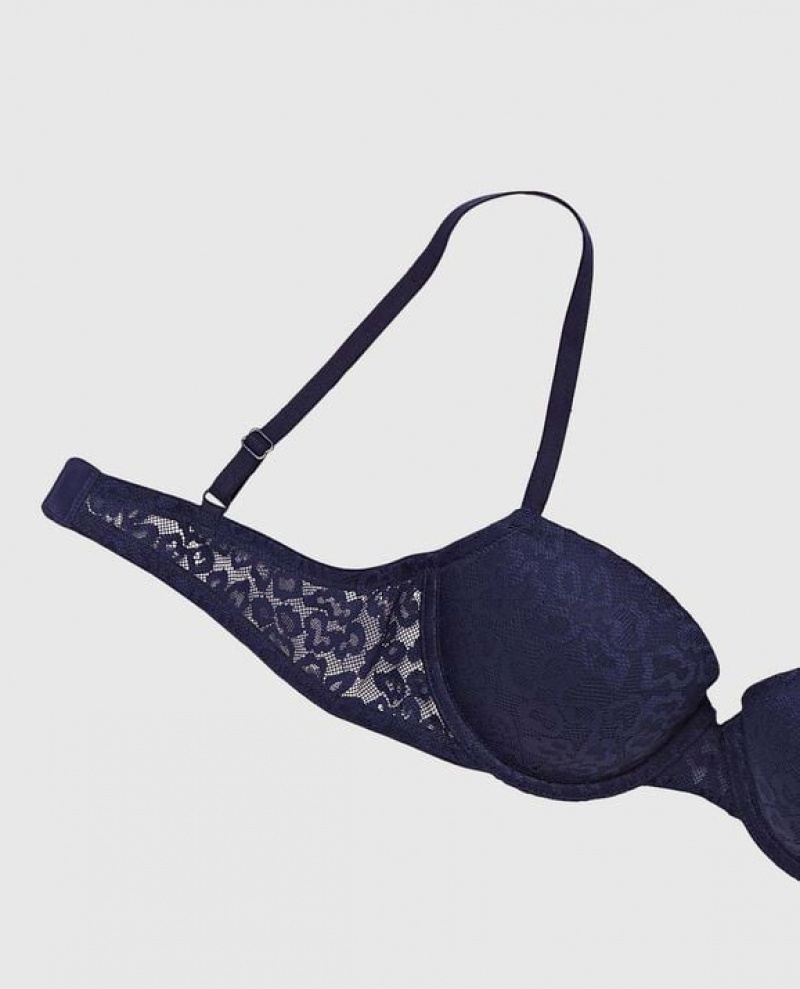 Women's La Senza Lightly Lined Demi Bras Ocean Cavern | U2dARpf5