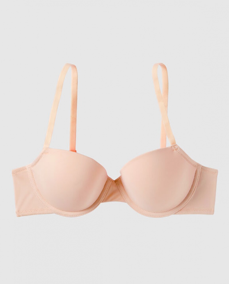 Women\'s La Senza Lightly Lined Demi Bras Pink | ZmmPDZIN