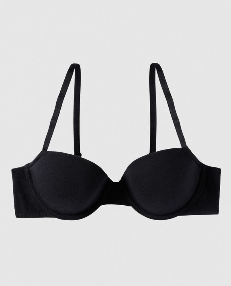 Women\'s La Senza Lightly Lined Demi Bras Black | gIsq9zRh