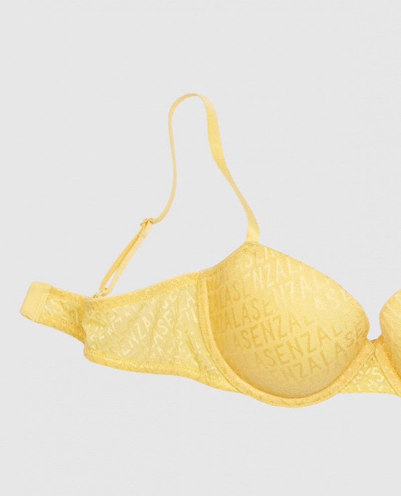 Women's La Senza Lightly Lined Demi Bras Cream | HmjgoAmu