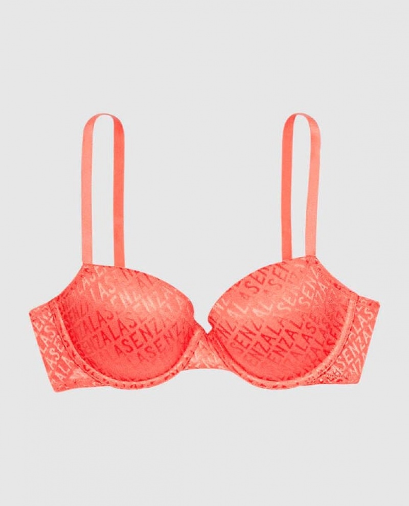 Women\'s La Senza Lightly Lined Demi Bras Red | dshoblfW