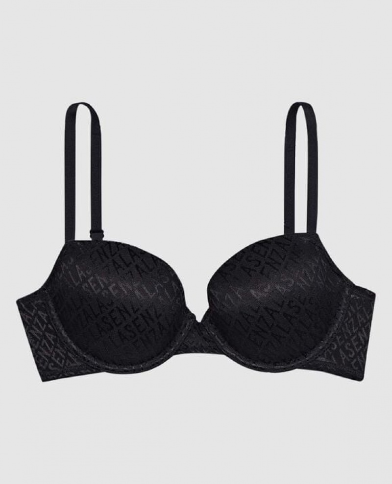 Women\'s La Senza Lightly Lined Demi Bras Black | IK0Zso0o