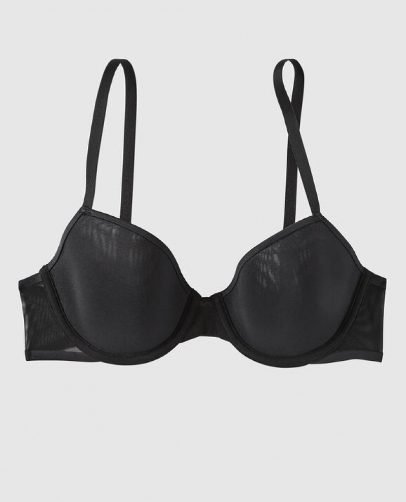 Women\'s La Senza Lightly Lined Demi Bras Black | NuICVI4W