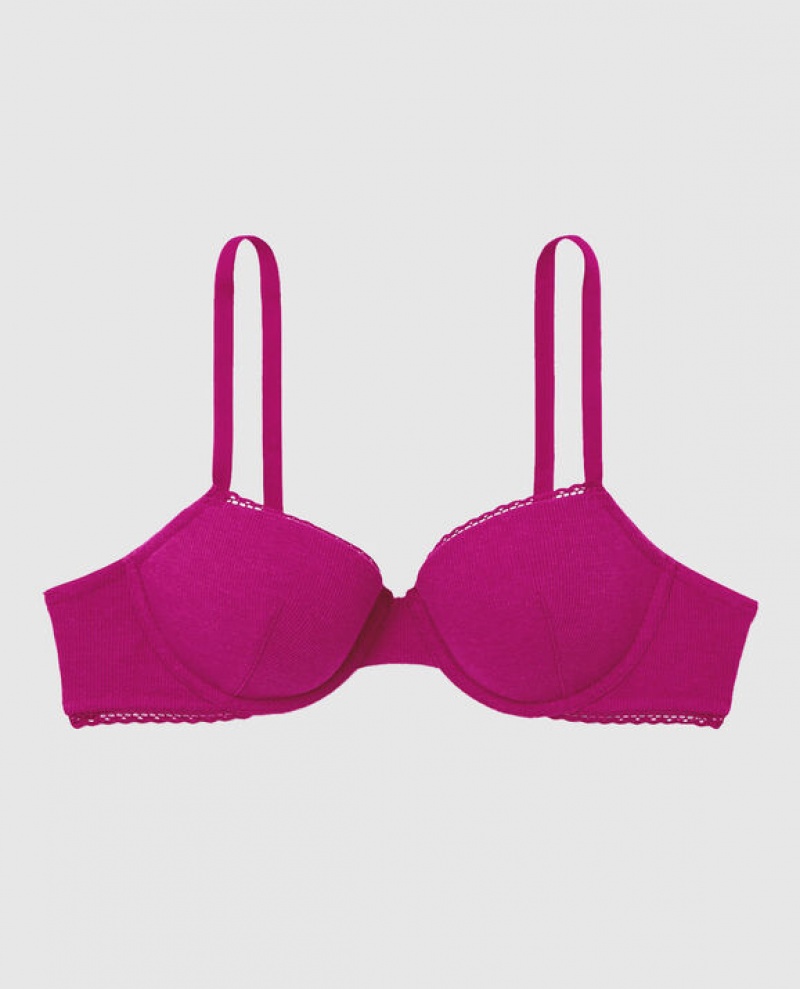 Women\'s La Senza Lightly Lined Demi Bras Pink | n8Usan6U