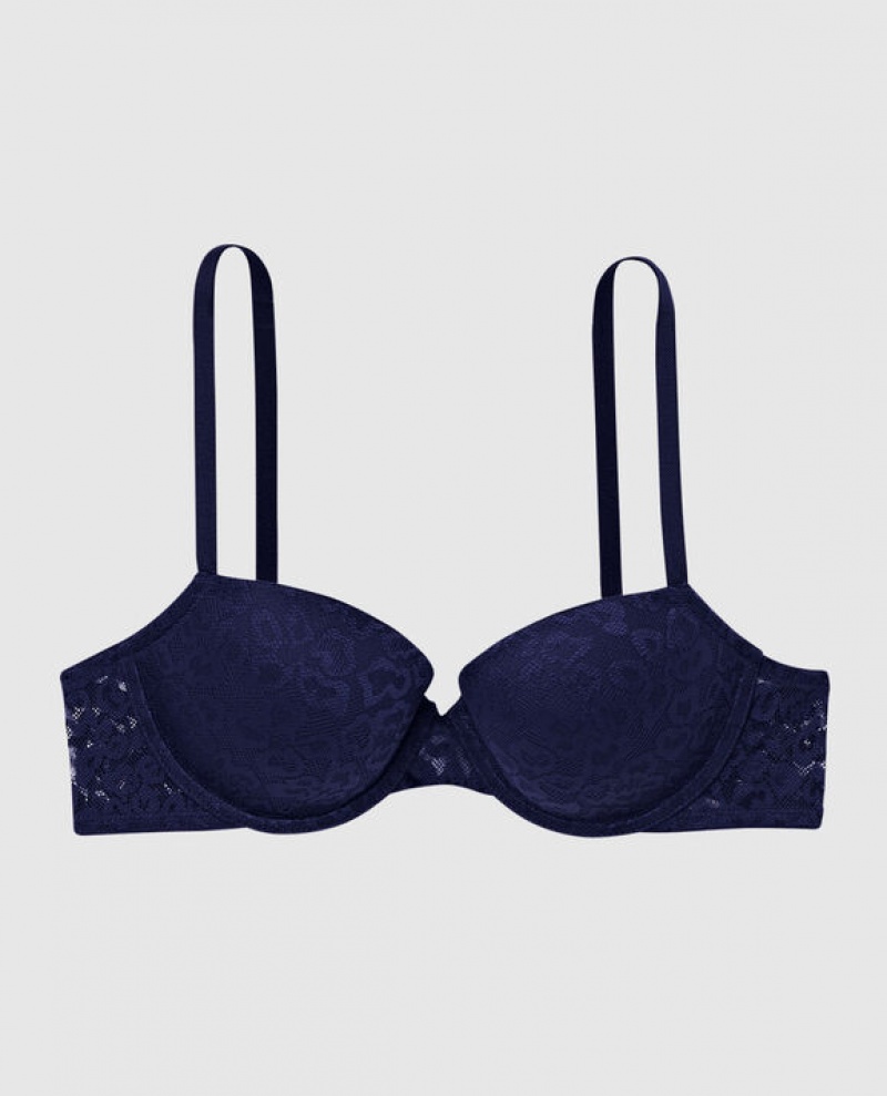 Women\'s La Senza Lightly Lined Demi Bras Ocean Cavern | SzA75bCW