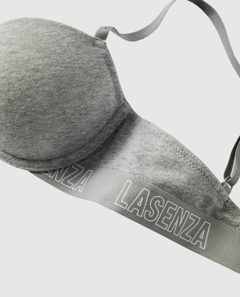 Women's La Senza Lightly Lined Demi Bras Grey | I0fl8Qu5