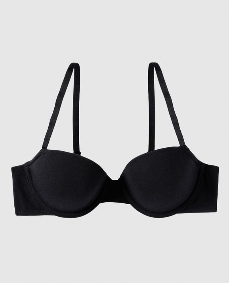 Women\'s La Senza Lightly Lined Demi Bras Black | fbGLBGpG