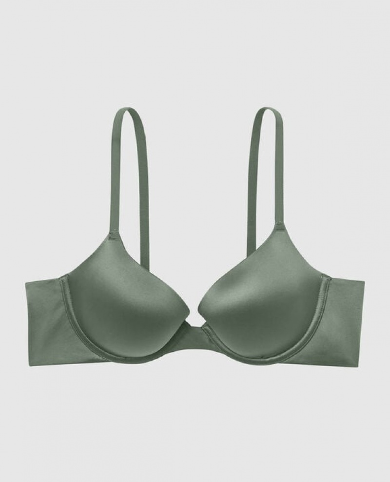 Women\'s La Senza Lightly Lined Demi Bras Dark Forest | 2eoSi83A