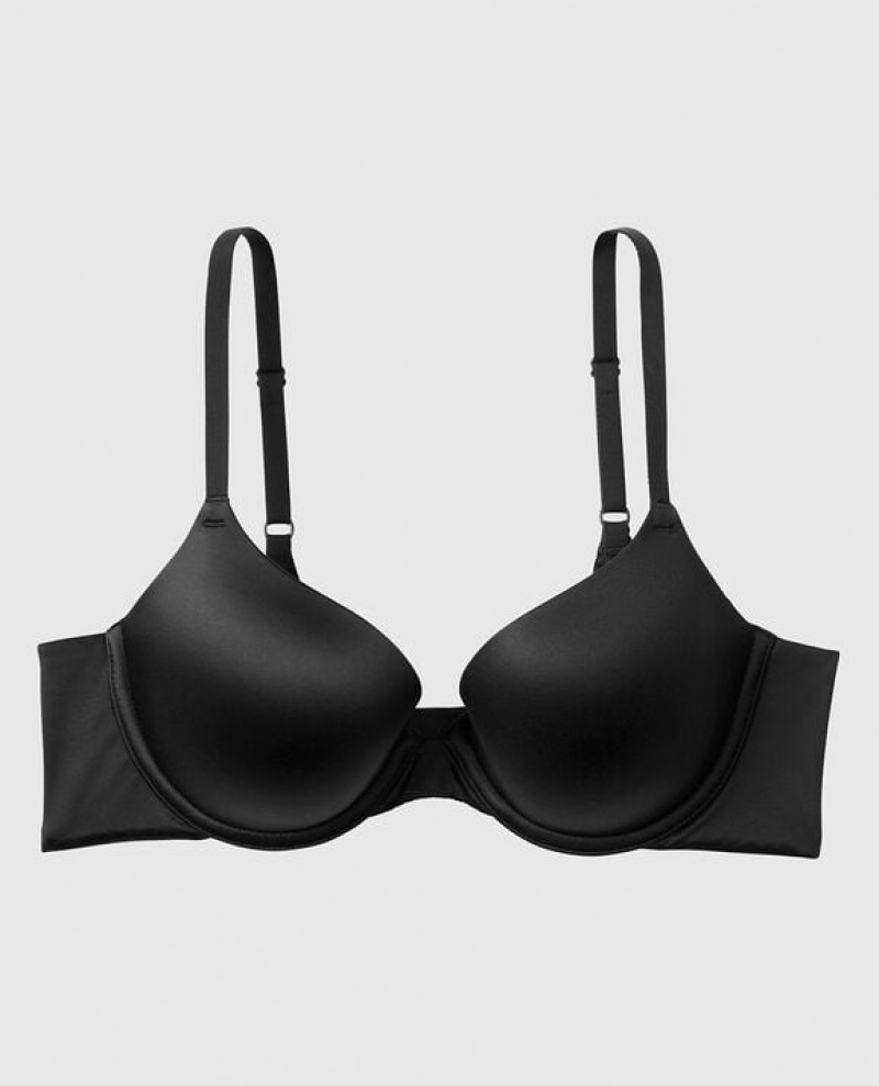 Women\'s La Senza Lightly Lined Demi Bras Black | KmQctlOG