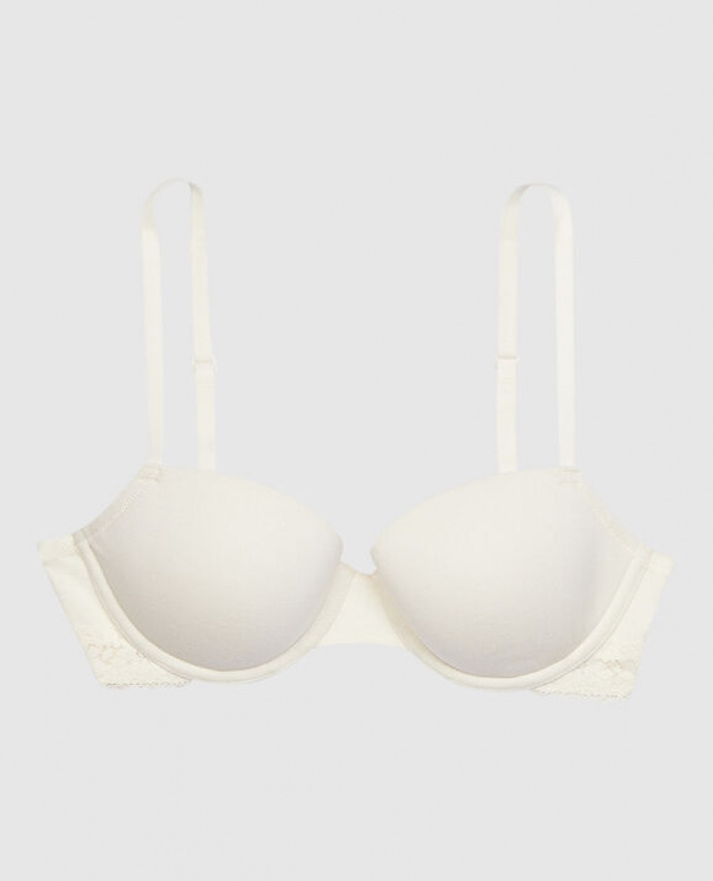 Women\'s La Senza Lightly Lined Demi Bras Cream | vp6vxGeO