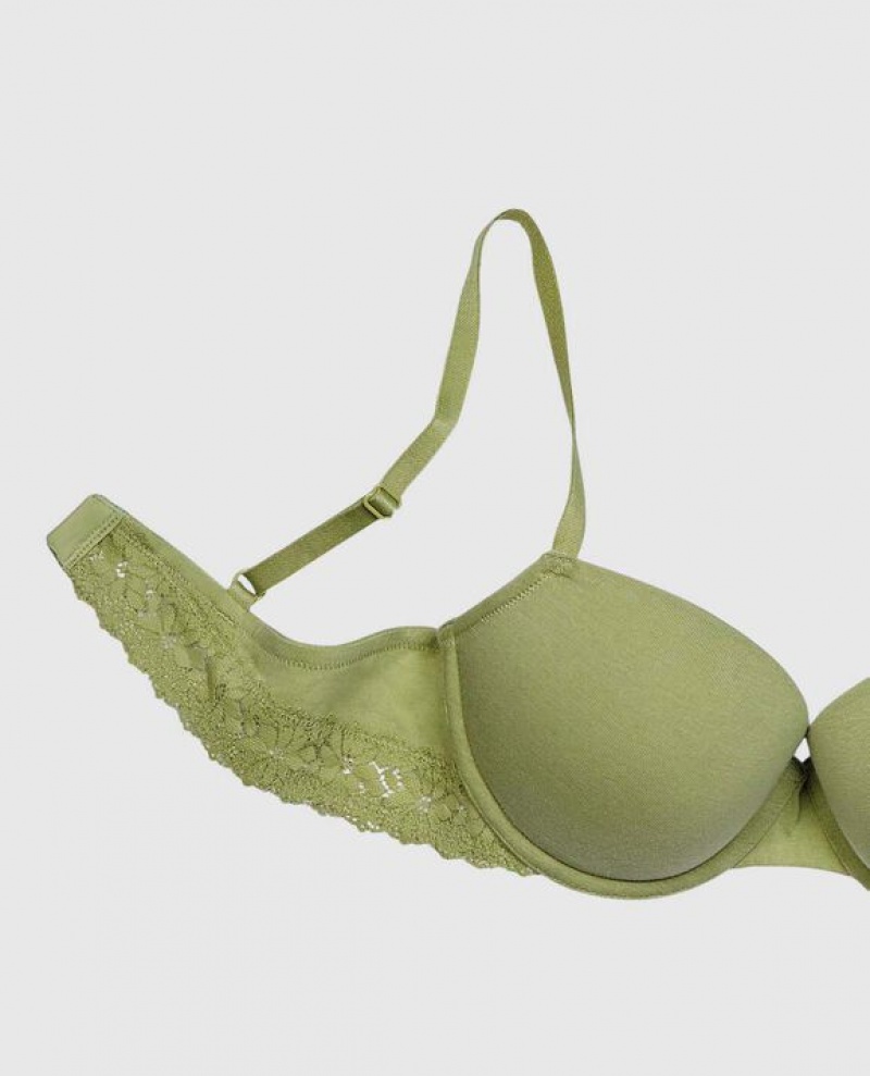 Women's La Senza Lightly Lined Demi Bras Fern | XRaimYfL