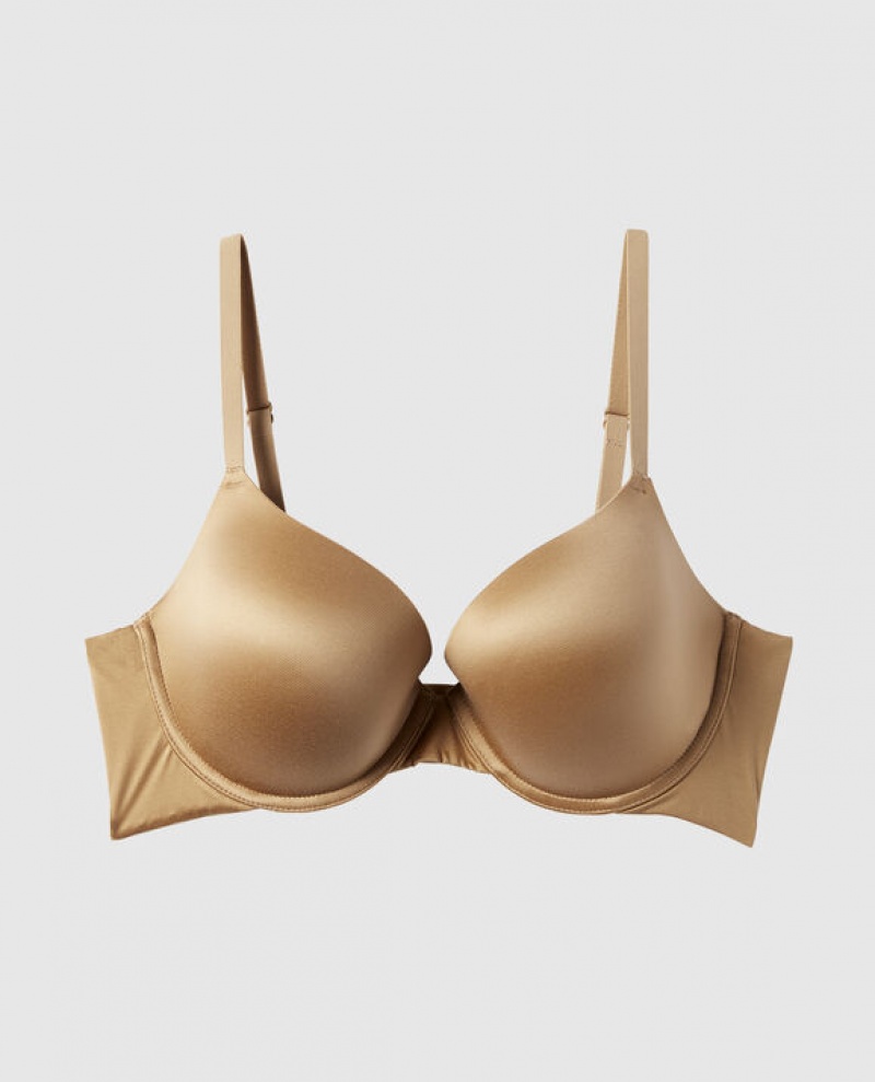 Women\'s La Senza Lightly Lined Demi Bras Pecan | zOXBvCFg